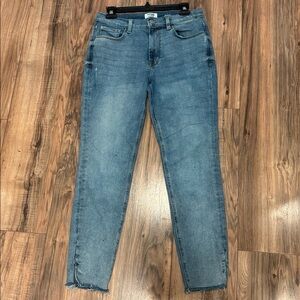 Kensie The Kelsey High Rise Skinny 8/29 Blue Jeans Denim Pants Bottoms Distress